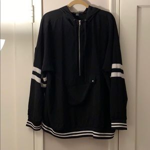 Black half zip hoodie 3X